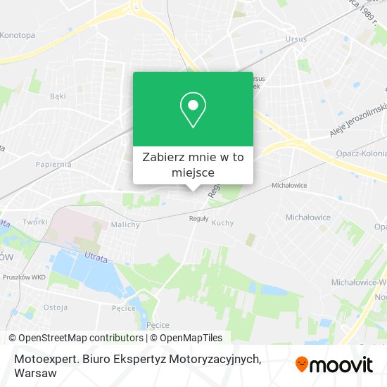 Mapa Motoexpert. Biuro Ekspertyz Motoryzacyjnych