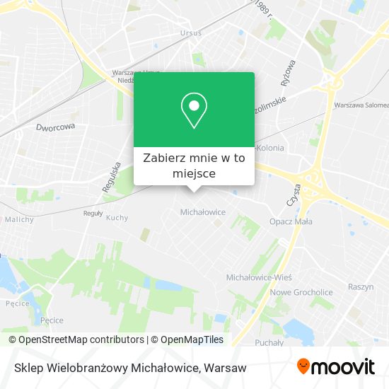 Mapa Sklep Wielobranżowy Michałowice