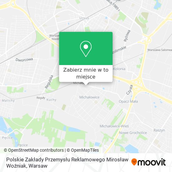 Mapa Polskie Zakłady Przemysłu Reklamowego Mirosław Woźniak