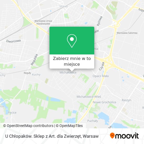 Mapa U Chłopaków. Sklep z Art. dla Zwierzęt