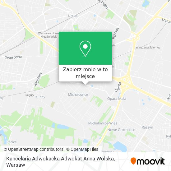 Mapa Kancelaria Adwokacka Adwokat Anna Wolska