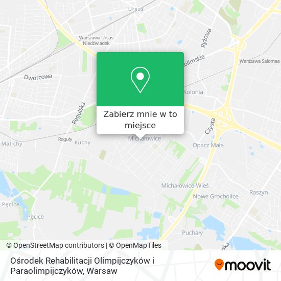 Mapa Ośrodek Rehabilitacji Olimpijczyków i Paraolimpijczyków