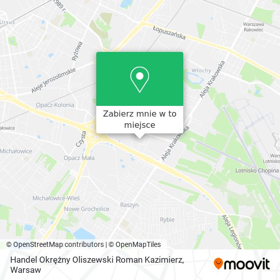 Mapa Handel Okrężny Oliszewski Roman Kazimierz