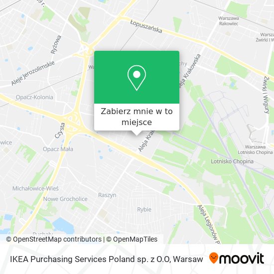 Mapa IKEA Purchasing Services Poland sp. z O.O