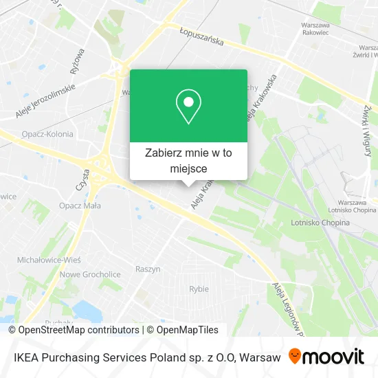 Mapa IKEA Purchasing Services Poland sp. z O.O