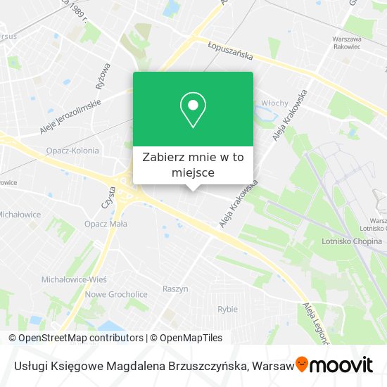 Mapa Usługi Księgowe Magdalena Brzuszczyńska