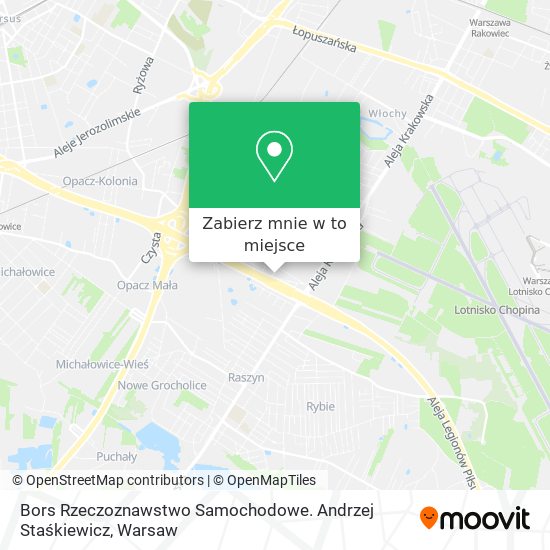 Mapa Bors Rzeczoznawstwo Samochodowe. Andrzej Staśkiewicz