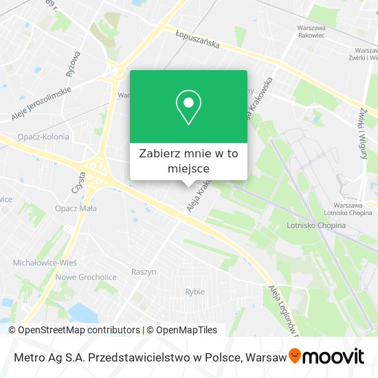 Mapa Metro Ag S.A. Przedstawicielstwo w Polsce