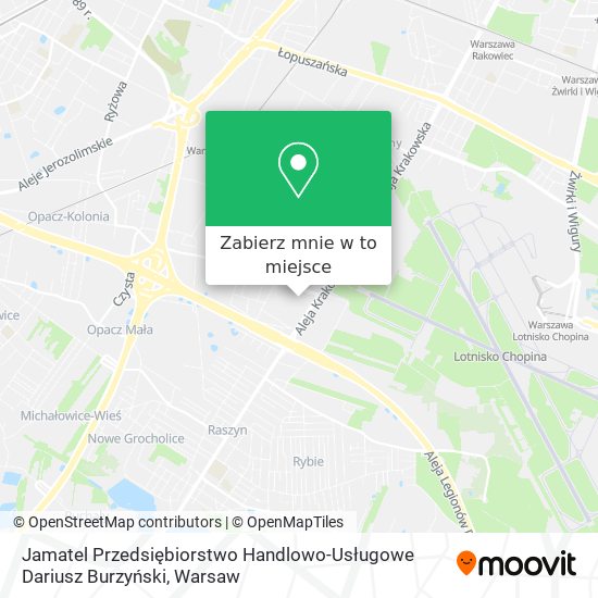 Mapa Jamatel Przedsiębiorstwo Handlowo-Usługowe Dariusz Burzyński