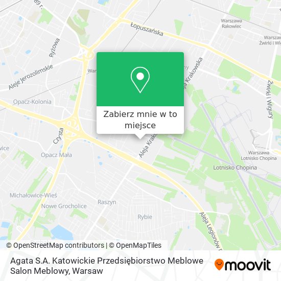 Mapa Agata S.A. Katowickie Przedsiębiorstwo Meblowe Salon Meblowy