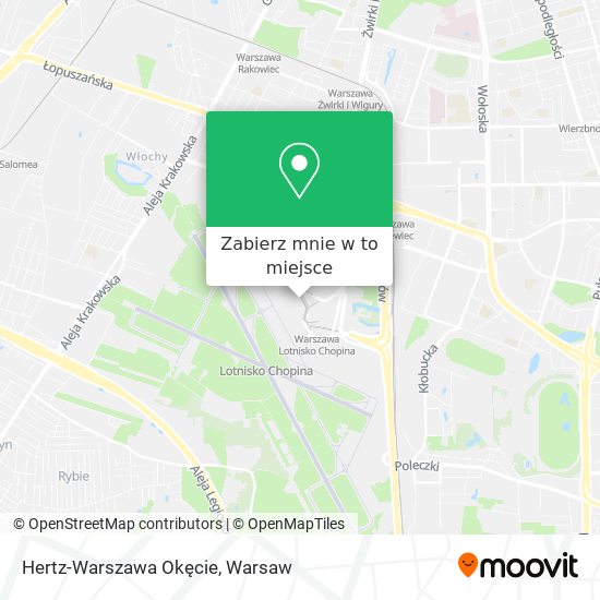 Mapa Hertz-Warszawa Okęcie