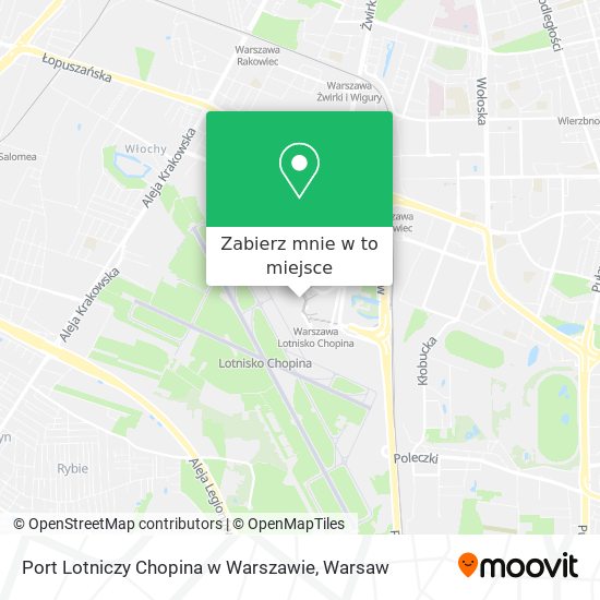 Mapa Port Lotniczy Chopina w Warszawie
