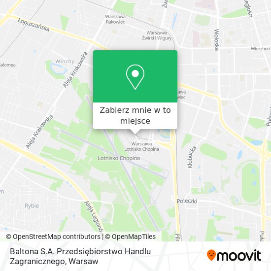 Mapa Baltona S.A. Przedsiębiorstwo Handlu Zagranicznego