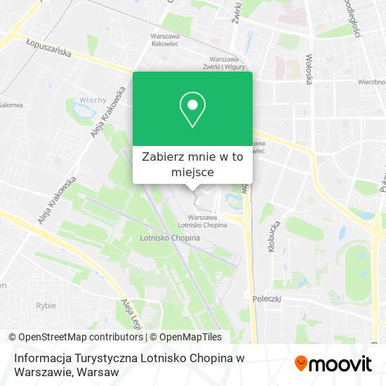 Mapa Informacja Turystyczna Lotnisko Chopina w Warszawie