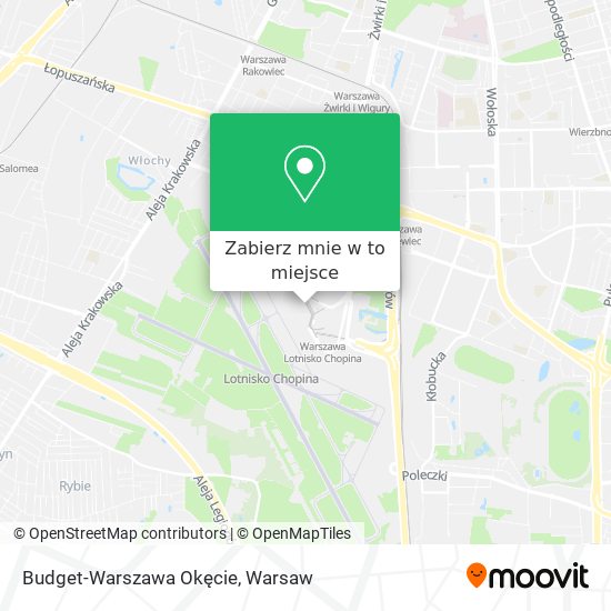 Mapa Budget-Warszawa Okęcie