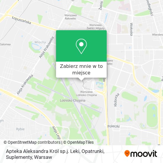 Mapa Apteka Aleksandra Król sp.j. Leki, Opatrunki, Suplementy