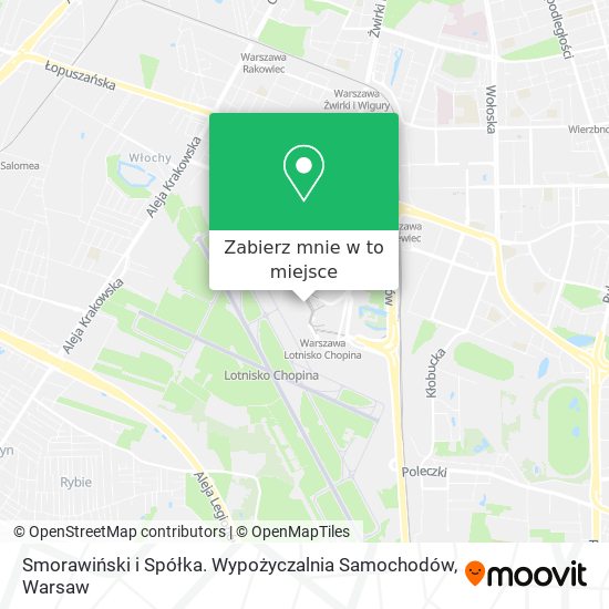 Mapa Smorawiński i Spółka. Wypożyczalnia Samochodów