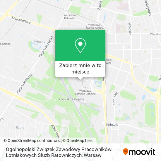 Mapa Ogólnopolski Związek Zawodowy Pracowników Lotniskowych Służb Ratowniczych