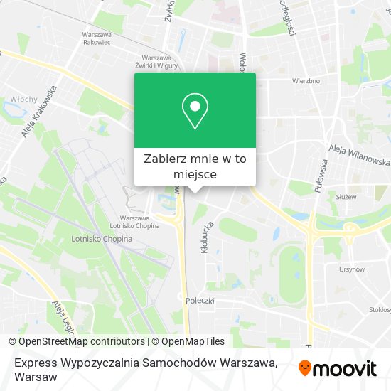 Mapa Express Wypozyczalnia Samochodów Warszawa