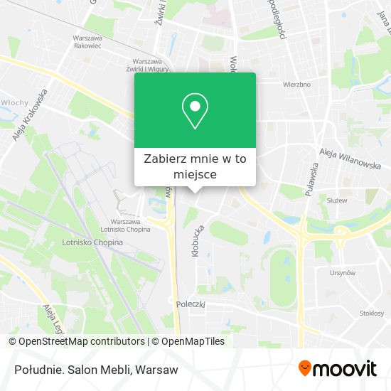 Mapa Południe. Salon Mebli