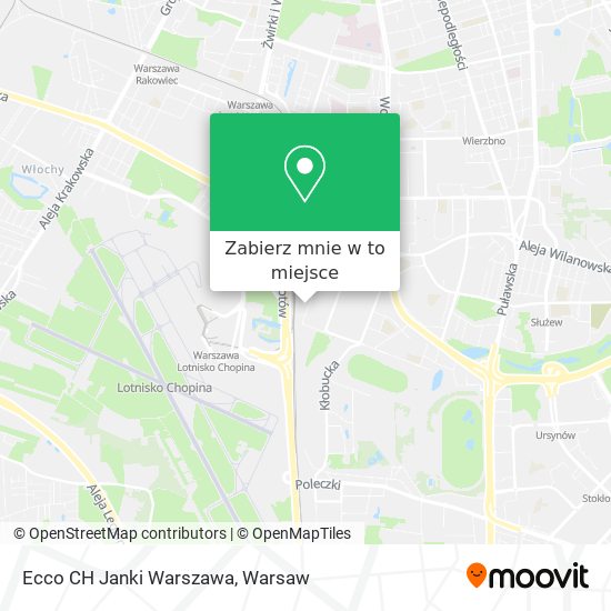 Mapa Ecco CH Janki Warszawa