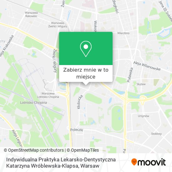 Mapa Indywidualna Praktyka Lekarsko-Dentystyczna Katarzyna Wróblewska-Klapsa