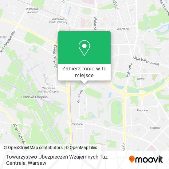 Mapa Towarzystwo Ubezpieczeń Wzajemnych Tuz - Centrala