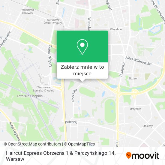 Mapa Haircut Express Obrzeżna 1 & Pełczyńskiego 14