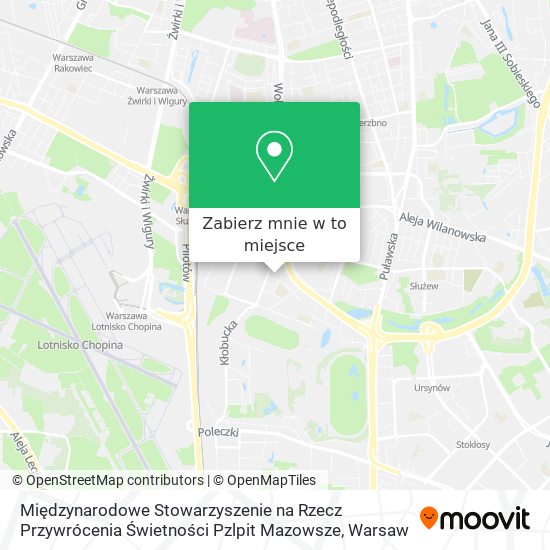 Mapa Międzynarodowe Stowarzyszenie na Rzecz Przywrócenia Świetności Pzlpit Mazowsze