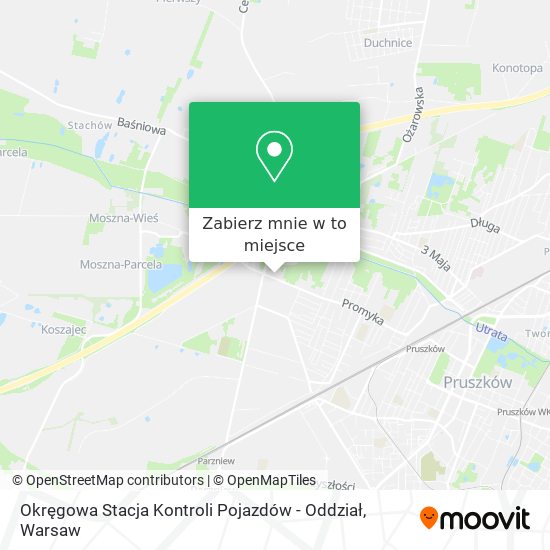 Mapa Okręgowa Stacja Kontroli Pojazdów - Oddział