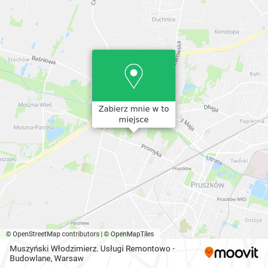 Mapa Muszyński Włodzimierz. Usługi Remontowo - Budowlane