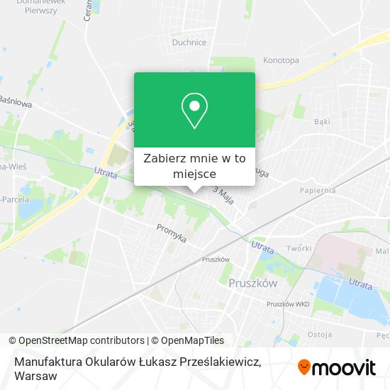 Mapa Manufaktura Okularów Łukasz Prześlakiewicz