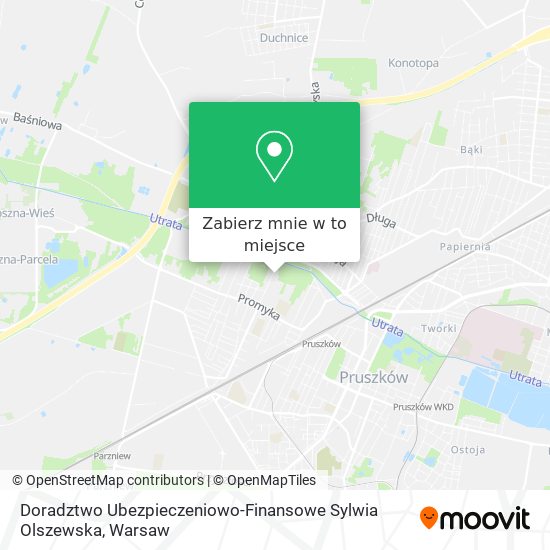 Mapa Doradztwo Ubezpieczeniowo-Finansowe Sylwia Olszewska