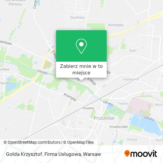 Mapa Gołda Krzysztof. Firma Usługowa