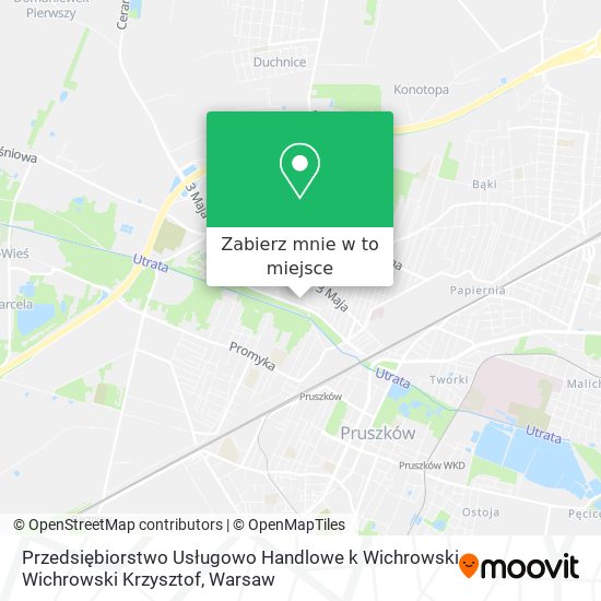 Mapa Przedsiębiorstwo Usługowo Handlowe k Wichrowski Wichrowski Krzysztof