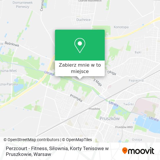 Mapa Perzcourt - Fitness, Siłownia, Korty Tenisowe w Pruszkowie