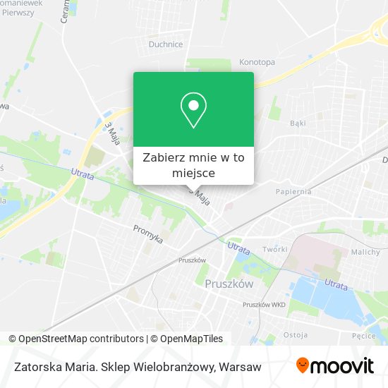 Mapa Zatorska Maria. Sklep Wielobranżowy