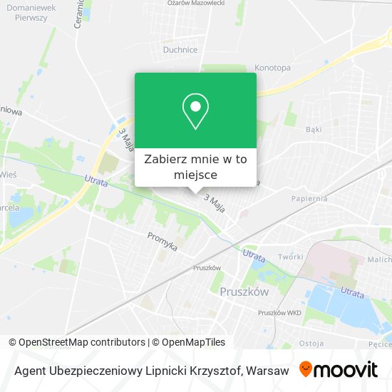 Mapa Agent Ubezpieczeniowy Lipnicki Krzysztof