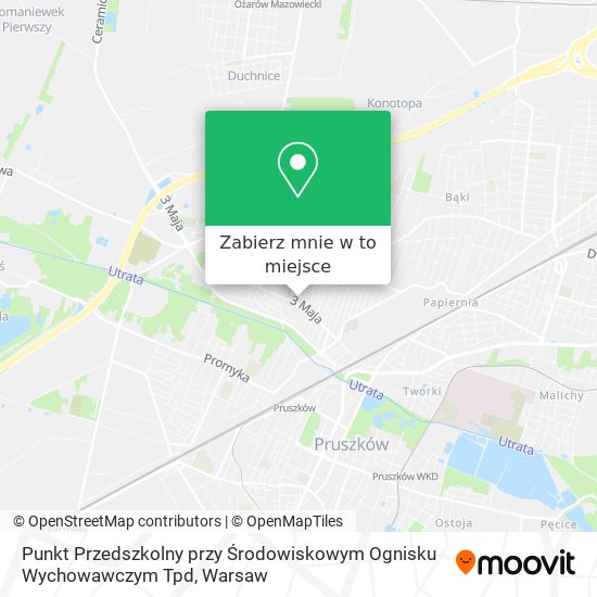 Mapa Punkt Przedszkolny przy Środowiskowym Ognisku Wychowawczym Tpd