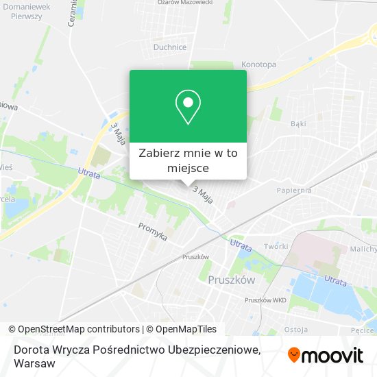 Mapa Dorota Wrycza Pośrednictwo Ubezpieczeniowe