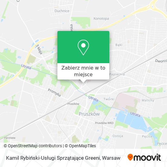 Mapa Kamil Rybiński-Usługi Sprzątające Greeni