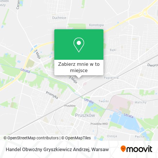 Mapa Handel Obwoźny Gryszkiewicz Andrzej