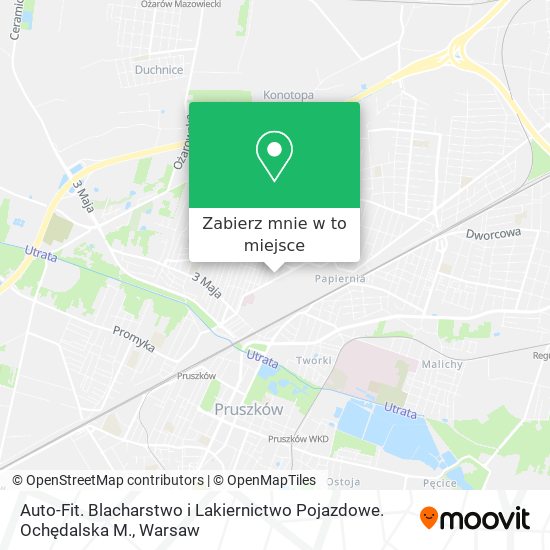 Mapa Auto-Fit. Blacharstwo i Lakiernictwo Pojazdowe. Ochędalska M.