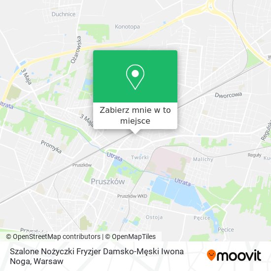 Mapa Szalone Nożyczki Fryzjer Damsko-Męski Iwona Noga