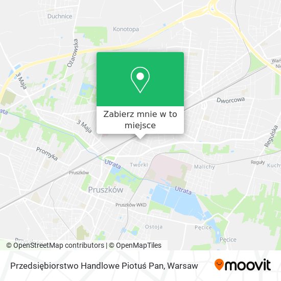 Mapa Przedsiębiorstwo Handlowe Piotuś Pan