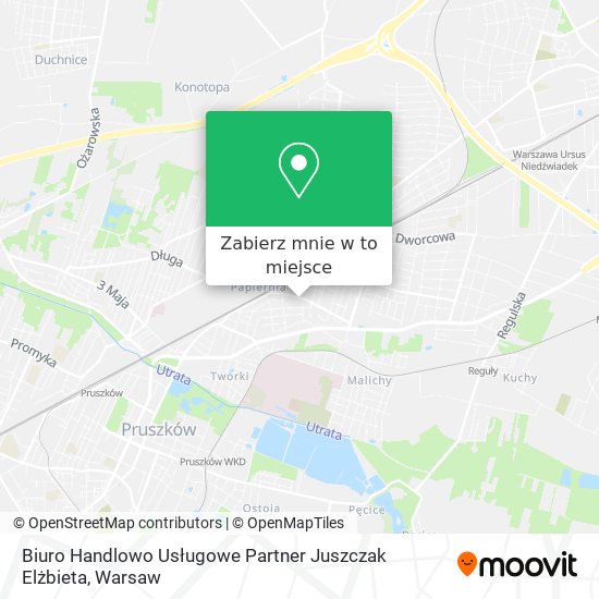 Mapa Biuro Handlowo Usługowe Partner Juszczak Elżbieta