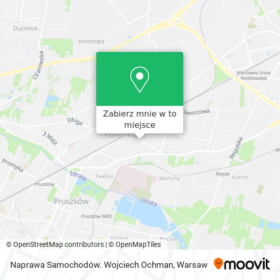 Mapa Naprawa Samochodów. Wojciech Ochman