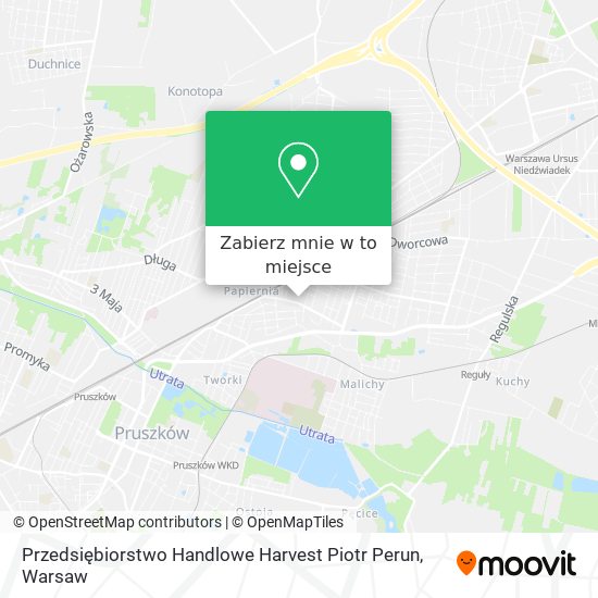 Mapa Przedsiębiorstwo Handlowe Harvest Piotr Perun