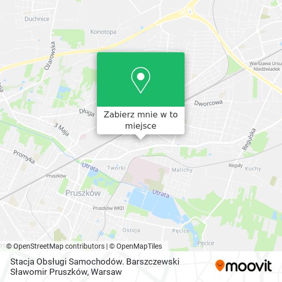 Mapa Stacja Obsługi Samochodów. Barszczewski Sławomir Pruszków