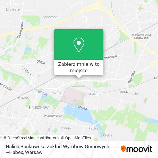 Mapa Halina Bańkowska Zakład Wyrobów Gumowych ~Habex